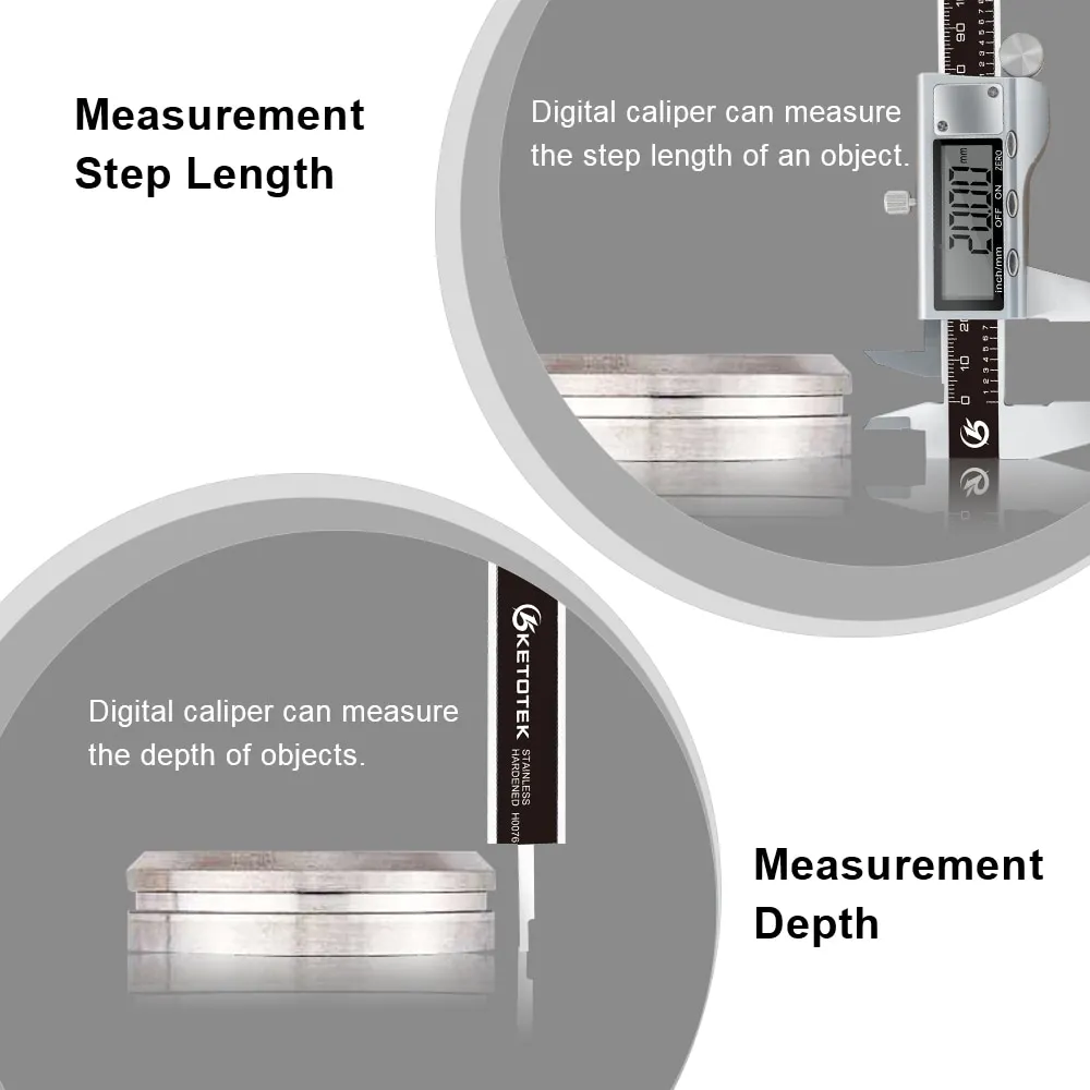 Calibrador Vernier Digital de acero inoxidable, 6 pulgadas, 150mm, micrómetro electrónico de Metal, herramientas de medición de profundidad