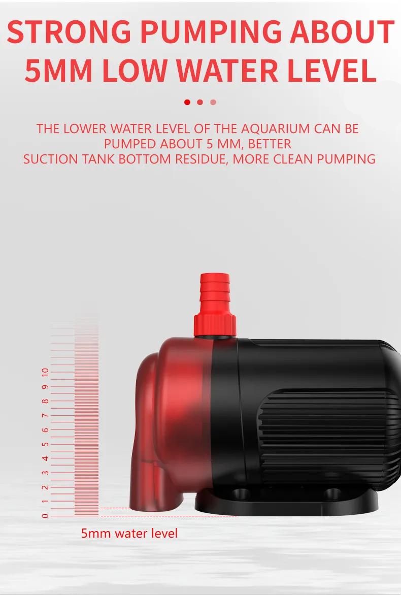 Bomba de agua de succión de fondo silencioso, sumergible para acuario, ciclo de agua y bombeo de pecera, estanque de jardín, 110V, 220V