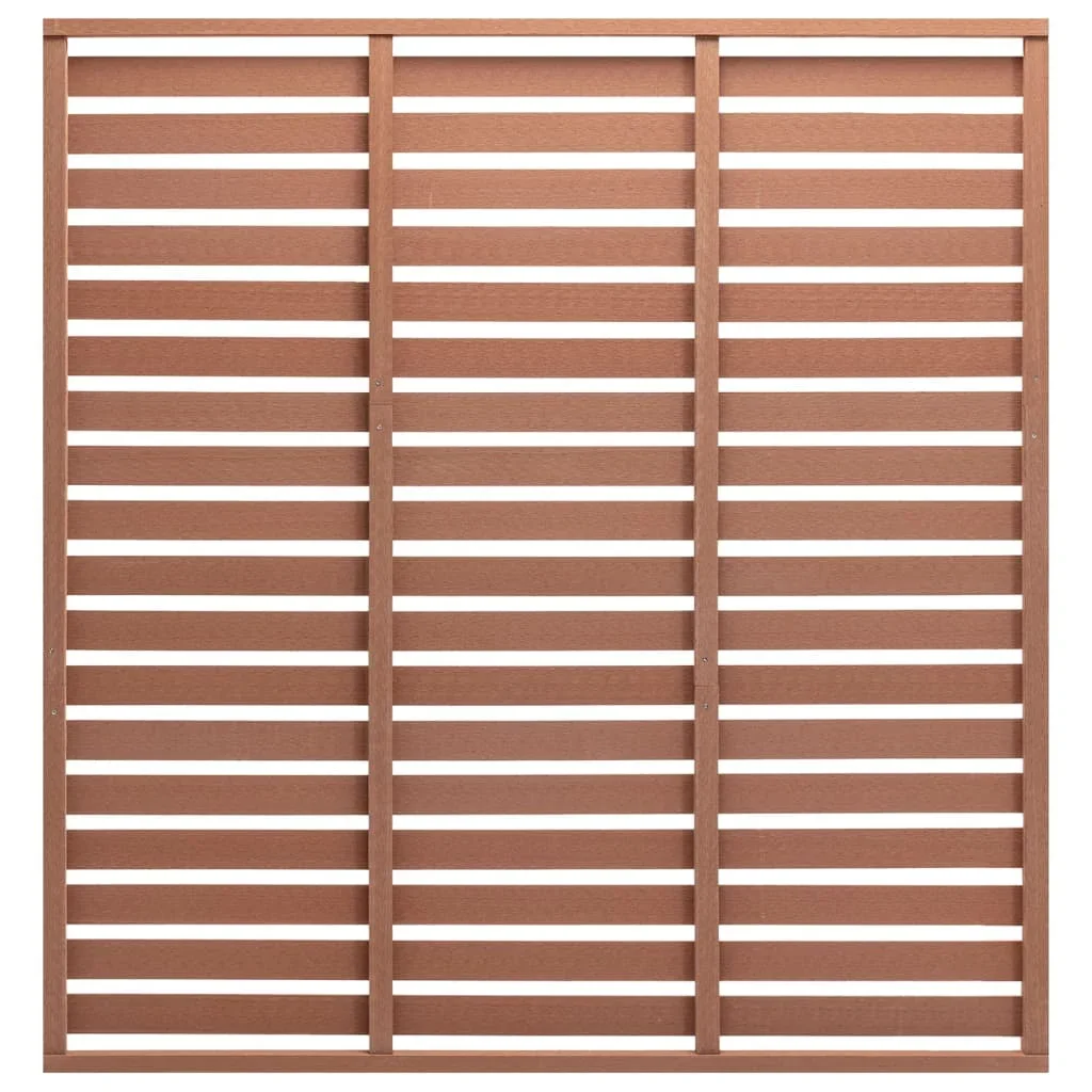 Panel de cercado de WPC x 180 cm, cercas decorativas de animales antioxidantes para patio trasero exterior, outdoo, color marrón