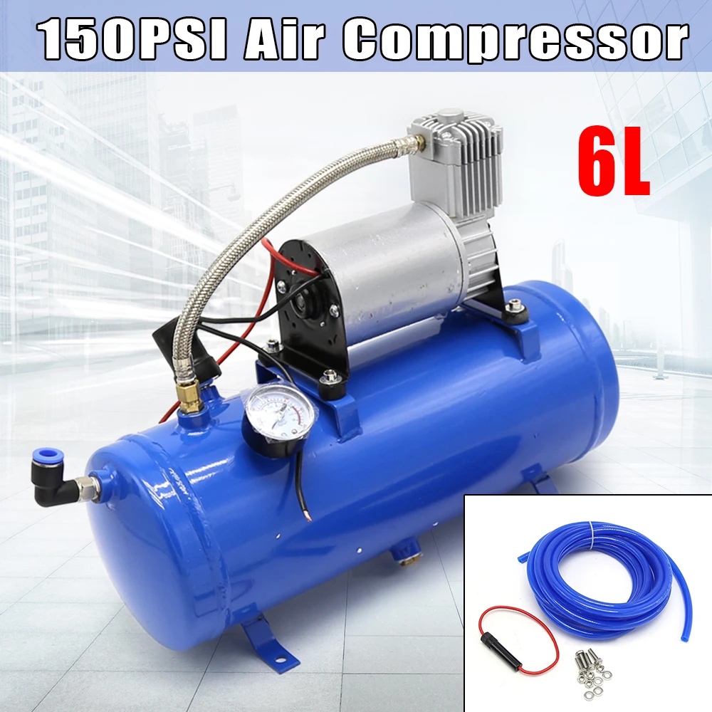Kit de bocina de aire, compresor de trompeta de aire, 6L, Mit, 150 Psi, 12v