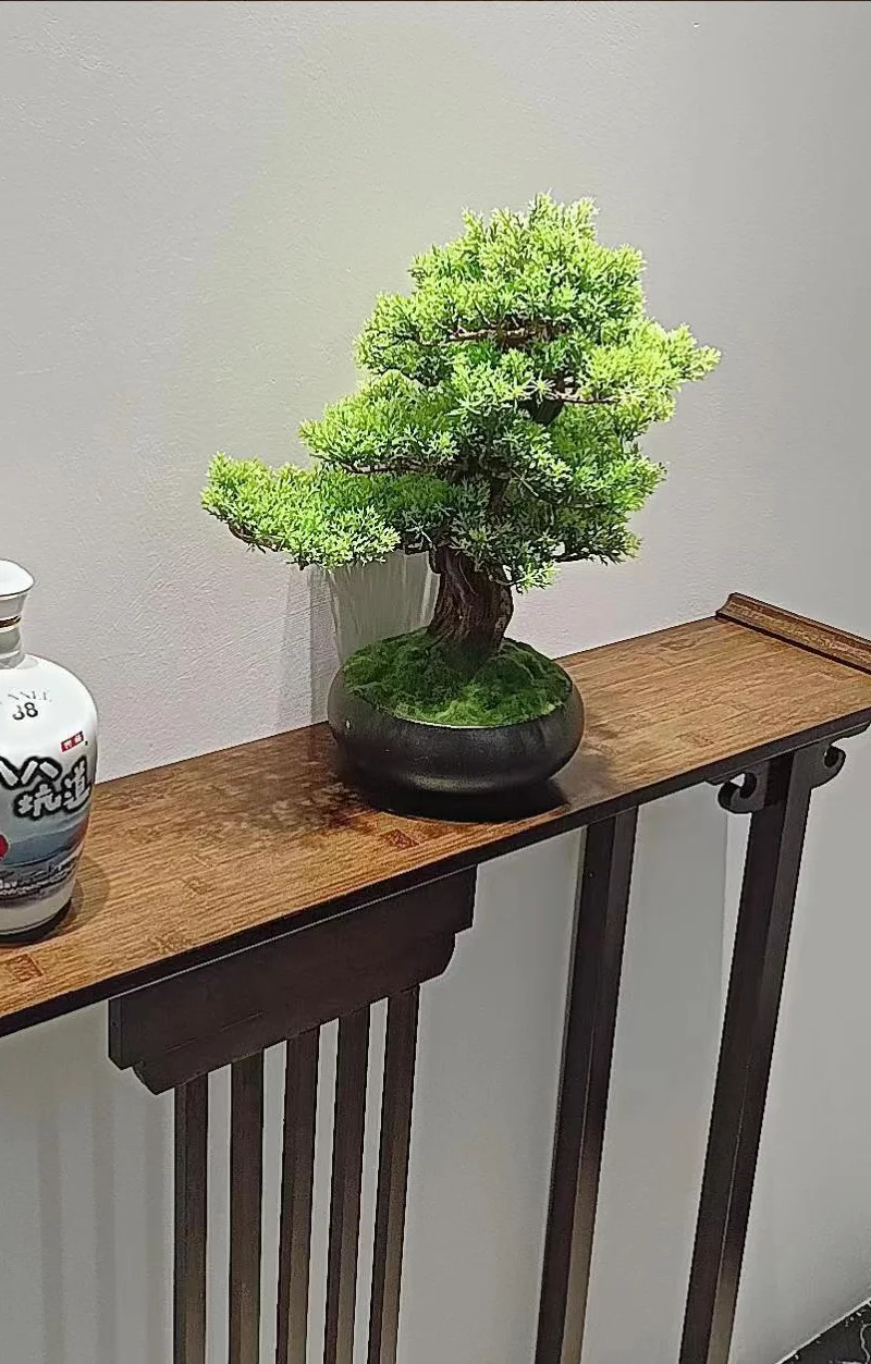 Plantas artificiales bonsái, macetas de flores de árbol pequeño, plantas falsas, Decoración de mesa de dormitorio, decoración de jardín de hotel