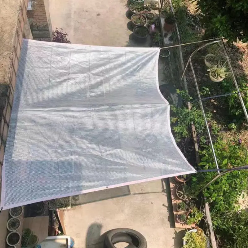 Red de sombrilla de papel de aluminio para jardín, toldo Anti-UV plateado, pantalla de privacidad, malla de sombra para coche, 55 ~ 99%