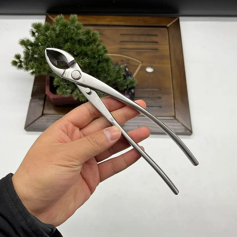 Cortador de ramas de bonsái de acero inoxidable, herramientas para bonsái de 205mm