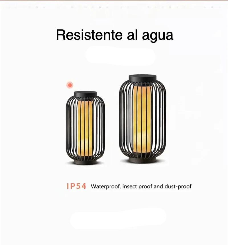 TINNY-Lámpara de césped moderna para exteriores, iluminación Solar LED Vintage resistente al agua IP65 para Patio, jardín, decoración de linterna interior