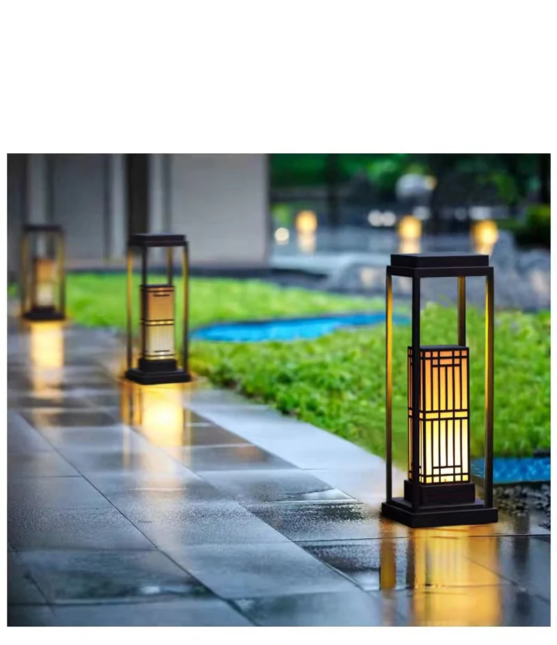 Lámpara de césped para exteriores, iluminación LED clásica china portátil, impermeable IP65 para electricidad, hogar, Hotel, Villa, decoración de jardín, 86 luces