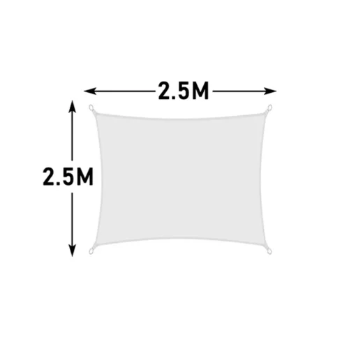 Vela de sombreo poliéster 420D blanco protección UV - 2.5x2.5m