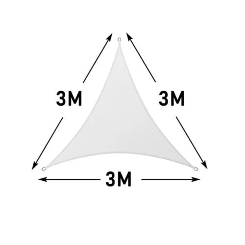 Vela de sombreo poliéster 420D blanco protección UV - 3x3x3m