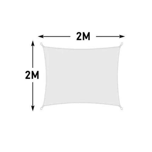 Vela de sombreo poliéster 420D blanco protección UV - 2x2m