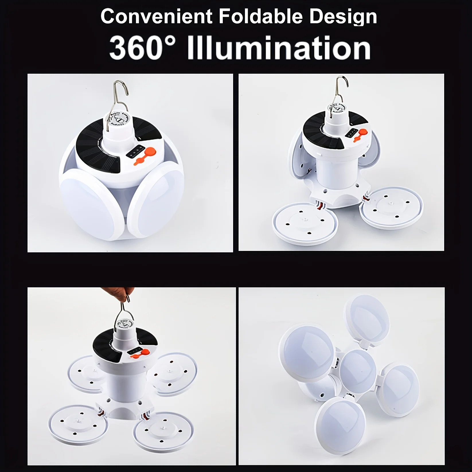 Lámpara Solar Portátil Plegable con Control Remoto - Imagen 4