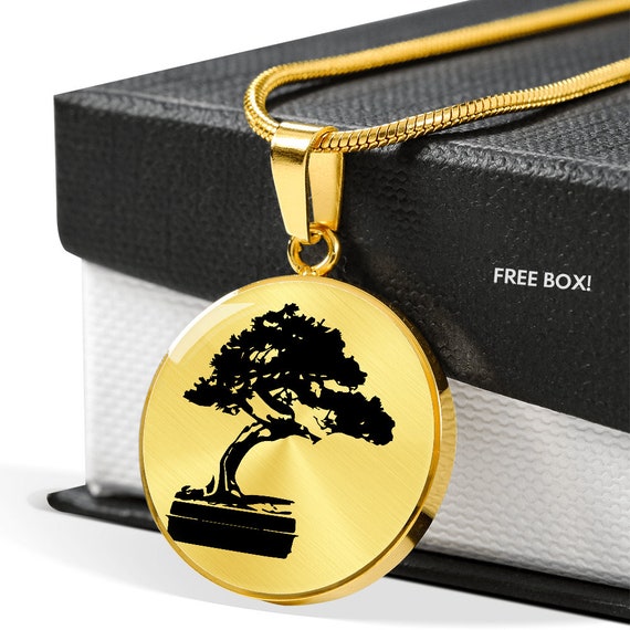 Colgante Bonsái Oro 14k Personalizable - Símbolo Equilibrio