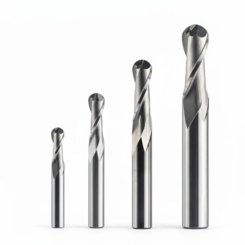 Fresa Esférica Carburo 2 Flautas (R0.5–R4.0) – Para Dremel, Makita y CNC