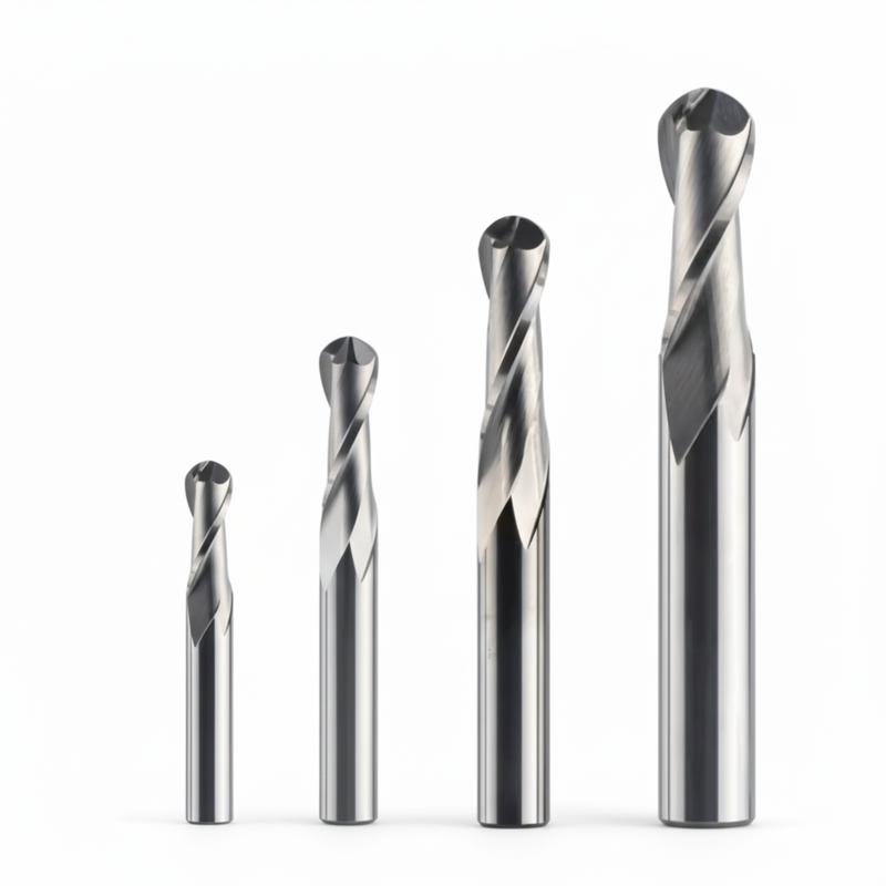 Fresa Esférica Carburo 2 Flautas (R0.5–R4.0) – Para Dremel, Makita y CNC