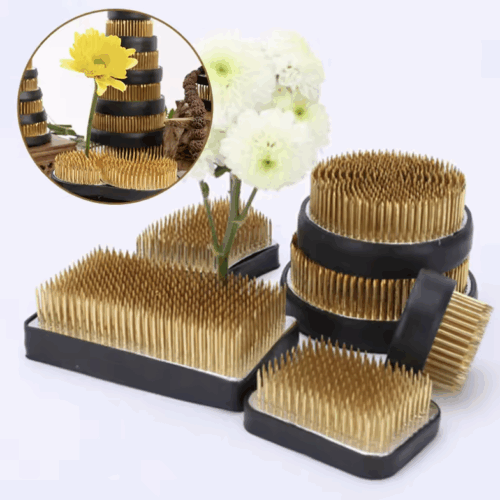 Puntas de Rana de Latón – Kenzan / Flower Frog para Ikebana y Arreglo Floral