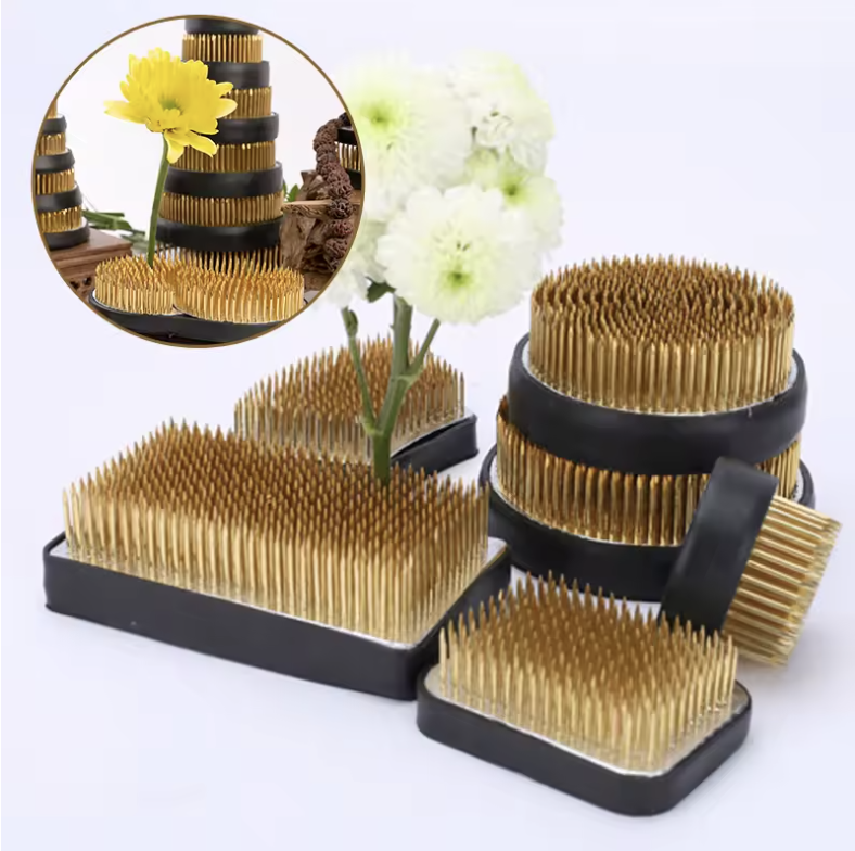 Puntas de Rana de Latón para Ikebana y Arreglo Floral