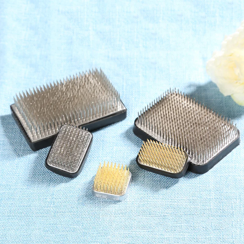 Base Kenzan Metal Espejado Rectangular Antideslizante - Imagen 4