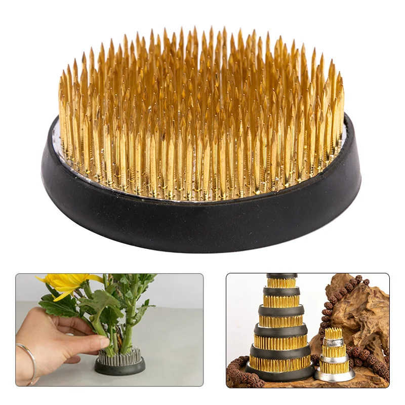 Puntas de Rana de Latón para Ikebana y Arreglo Floral - Imagen 2