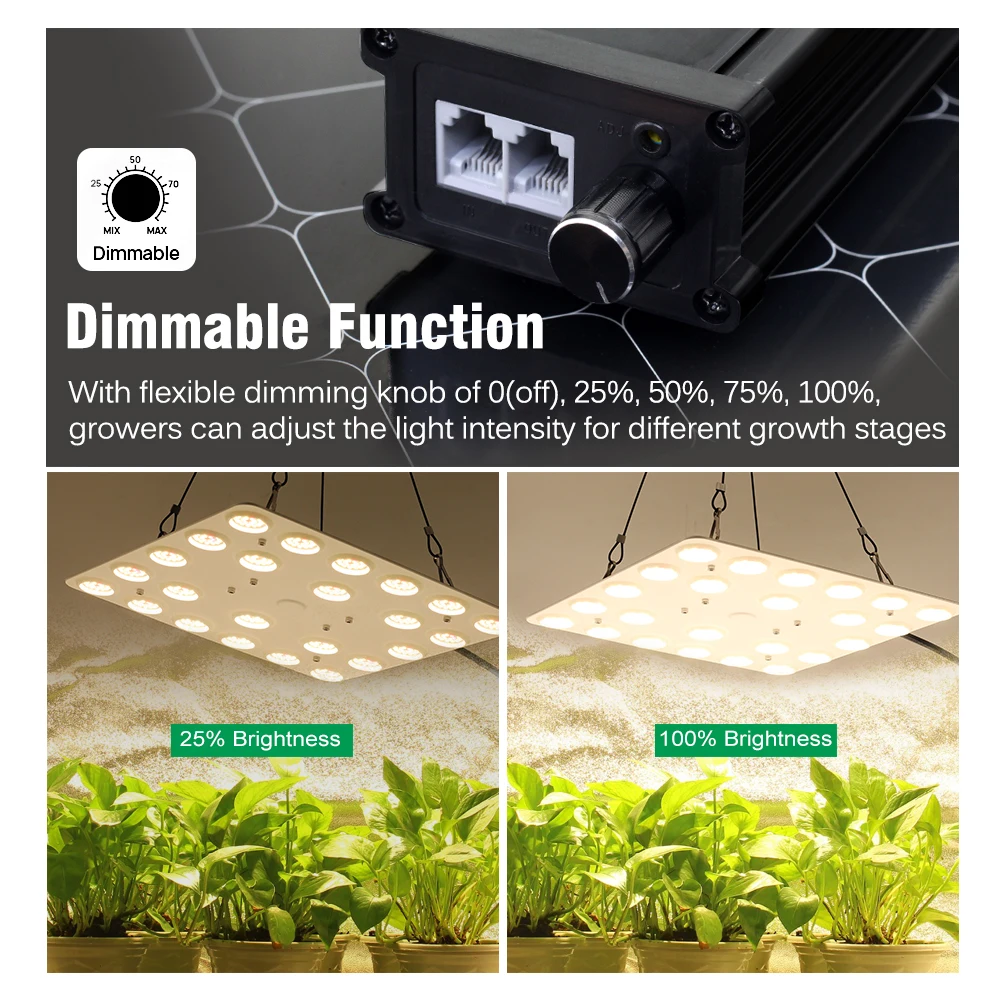 Luz LED Cultivo 100W Espectro Completo Profesional - Imagen 4