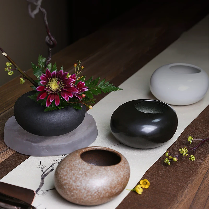 Jarrón Ikebana Cerámica Kentan Ceremonia del Té