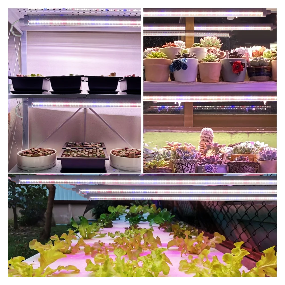 T8 Full Spectrum LED Grow Light – 85–265 V Tube for Greenhouse