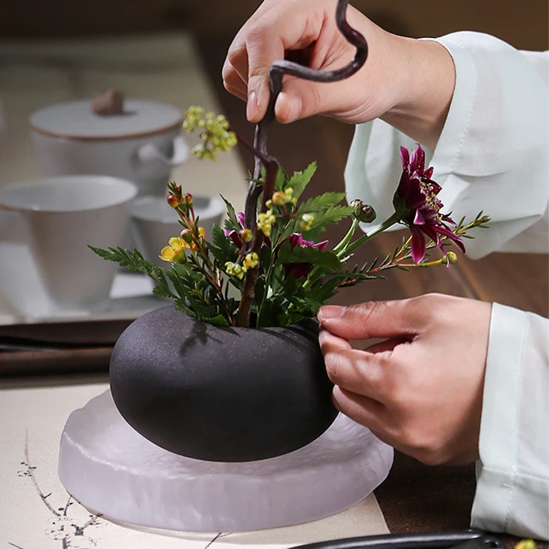 Jarrón Ikebana Cerámica Kentan Ceremonia del Té - Imagen 3