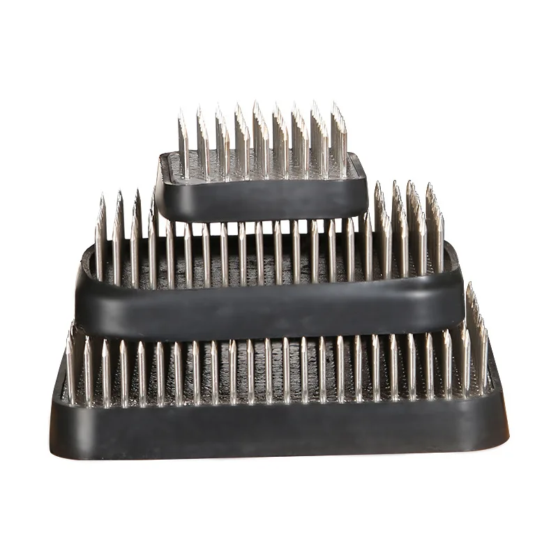 Base Kenzan Metal Espejado Rectangular Antideslizante