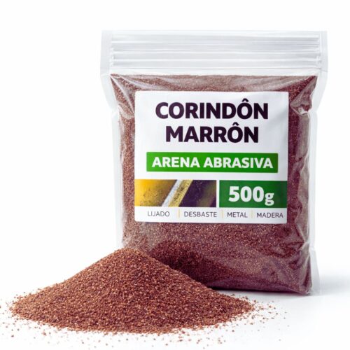 Corindón marrón abrasivo – arena de alta dureza 500 g para lijado y desbaste