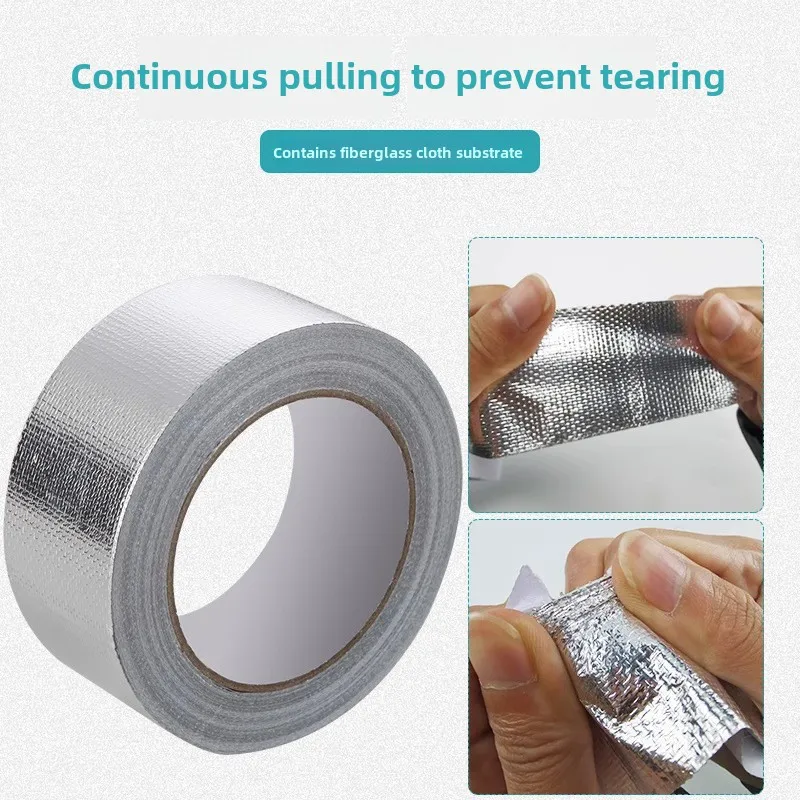 Cinta de Aluminio & Fibra de Vidrio 20 m – Alta Resistencia Térmica y Refuerzo - Imagen 4