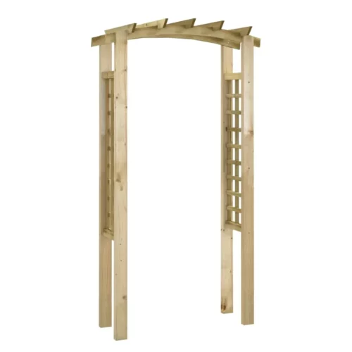 Arco de Celosía Madera Pino Impregnada 110×60×210 cm – Decorativo y Resistente para Jardín