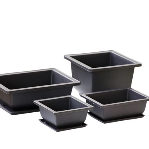 Macetas de plástico para bonsái y jardín – set versátil para macetas, balcón, patio y decoración