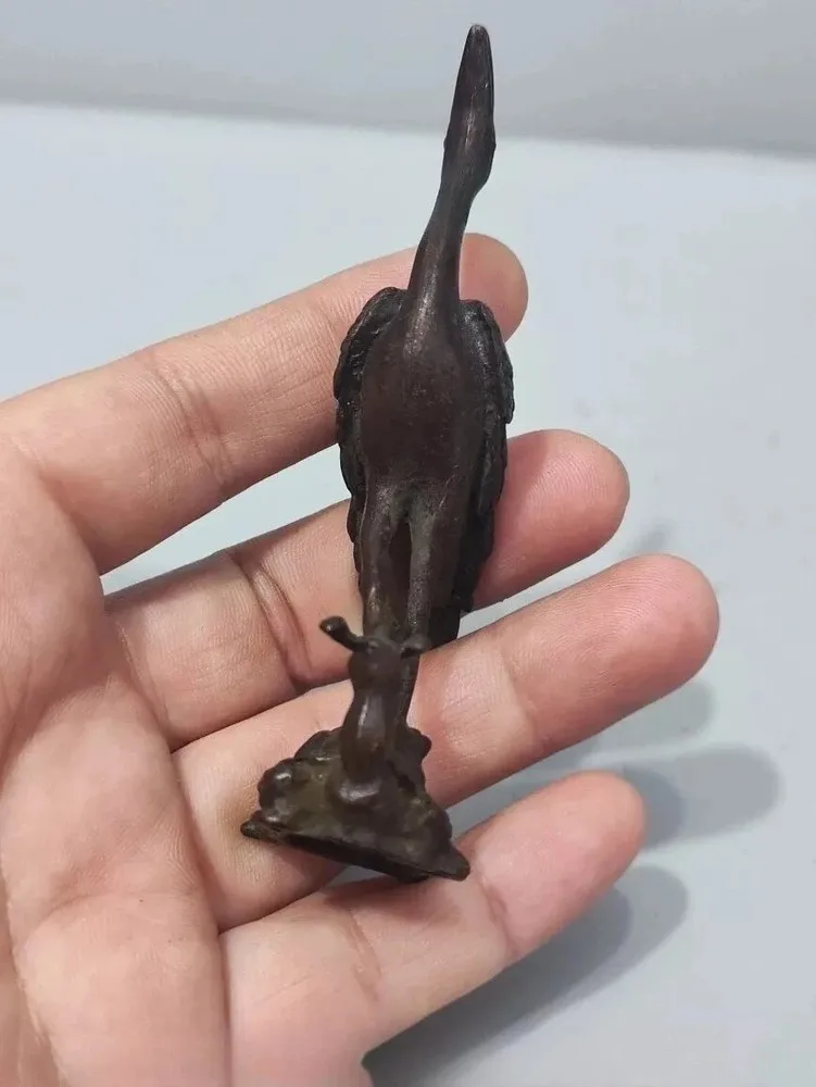Tenpai de grulla de 9cm – figura decorativa artesanal para bonsái y hogar - Imagen 3