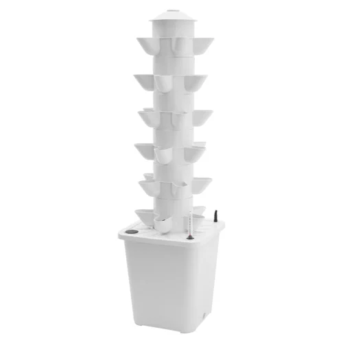 Sistema hidropónico vertical 6 niveles | Torre 30 plantas para cultivo de precisión