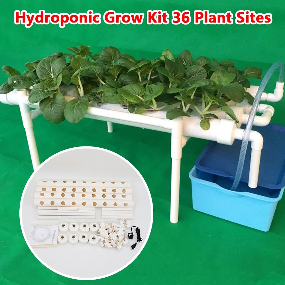 Kit hidropónico horizontal 36–54 plantas | Sistema de cultivo sin suelo de alta eficiencia - Imagen 2