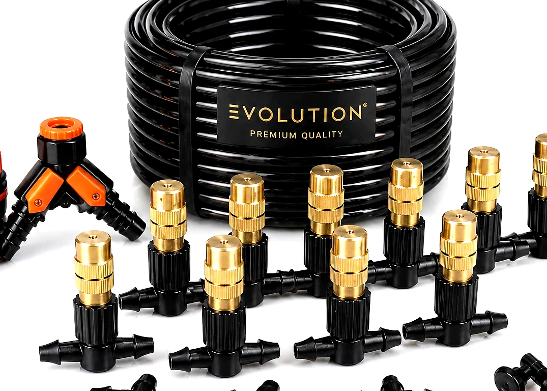 Sistema de Nebulización EVOLUTION® Profesional | Boquillas Atomizadoras Premium + Kit Completo 5-50m