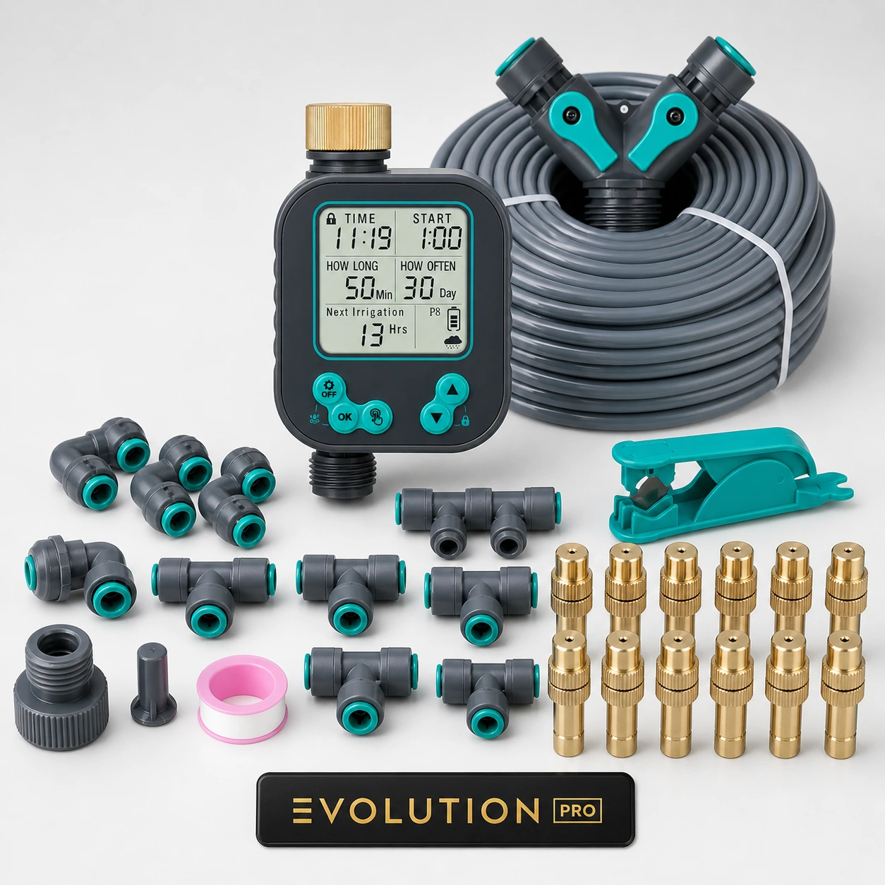 Sistema de Nebulización EVOLUTION PRO® | Kit Profesional con Manguera 8/12 mm y Programador de Precisión