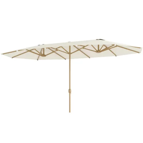 Sombrilla Doble Rectangular 455 × 265 cm con Manivela - Sombrilla de Jardín XL UPF30+
