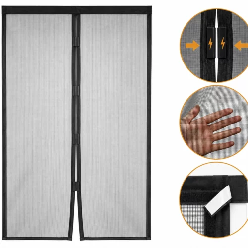Mosquitera magnética para puertas a medida con cierre automático y malla de alta densidad