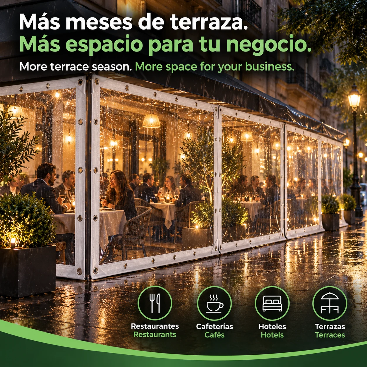 Cerramiento Transparente PVC XTREM CLEAR - Lona Impermeable a Medida 0,35/0,55 mm - Imagen 2
