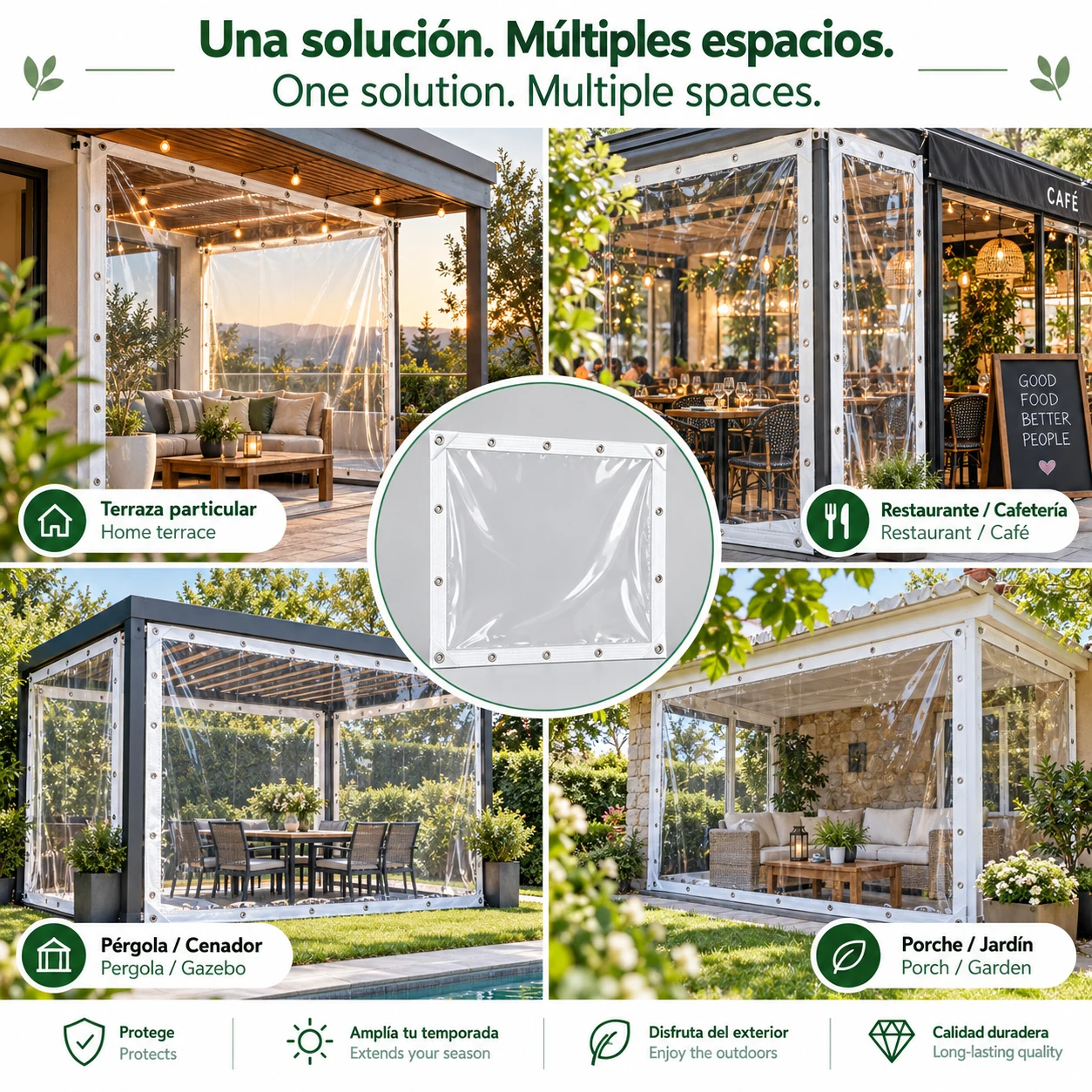 Cerramiento Transparente PVC XTREM CLEAR - Lona Impermeable a Medida 0,35/0,55 mm - Imagen 5