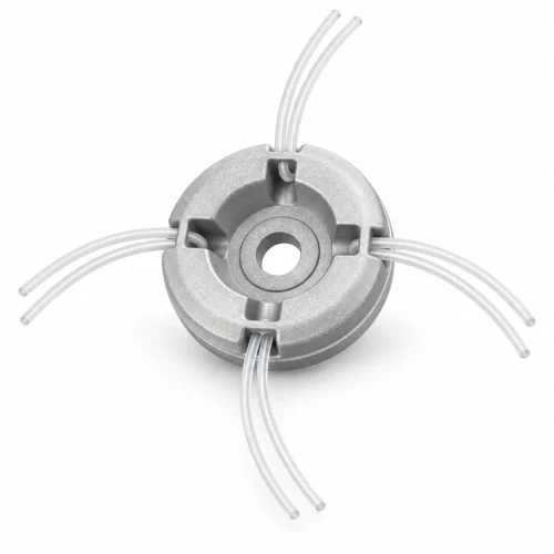 Cabezal de Desbrozadora de Aluminio con 4 Hilos de Acero Recubiertos de Nylon