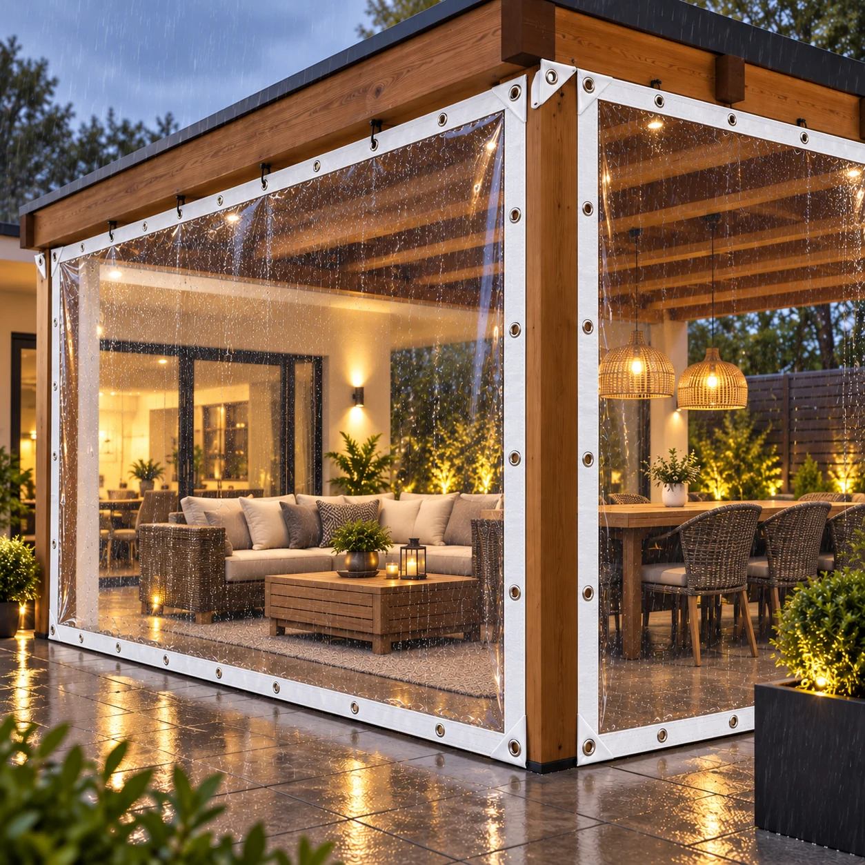 Cerramiento Transparente PVC XTREM CLEAR - Lona Impermeable a Medida 0,35/0,55 mm