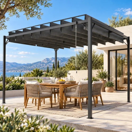 Pérgola 3x4 m con Lamas Orientables UPF50+ | Techo Regulable