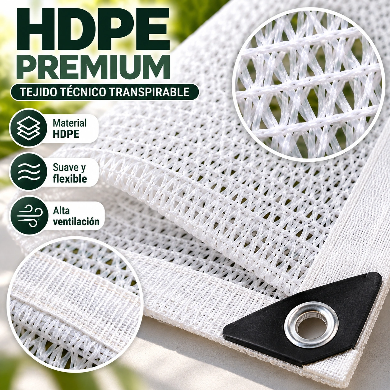 Malla de Sombreo HDPE Premium 55-95% a Medida - XTREM SHADE PRO - Imagen 6