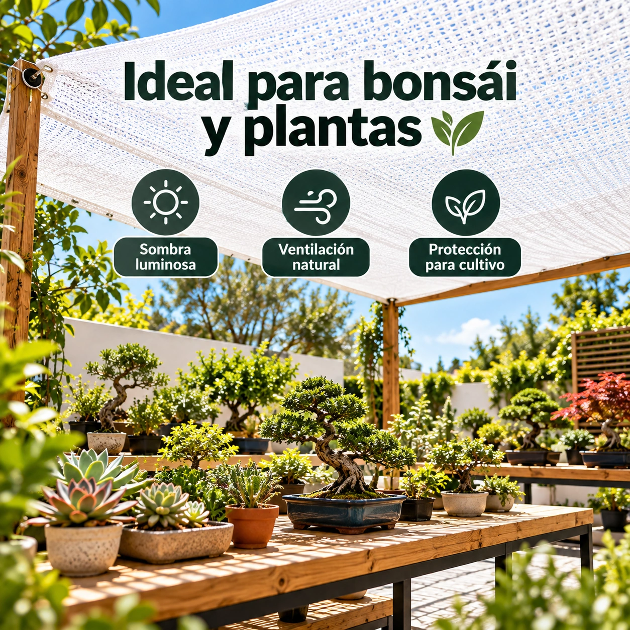 Malla de Sombreo HDPE Premium 55-95% a Medida - XTREM SHADE PRO - Imagen 4