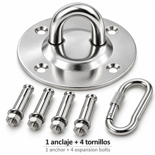 XTREM NAUTIC FORCE 500 - Anclaje Circular Heavy Duty en Acero Inoxidable 304 para Altas Cargas